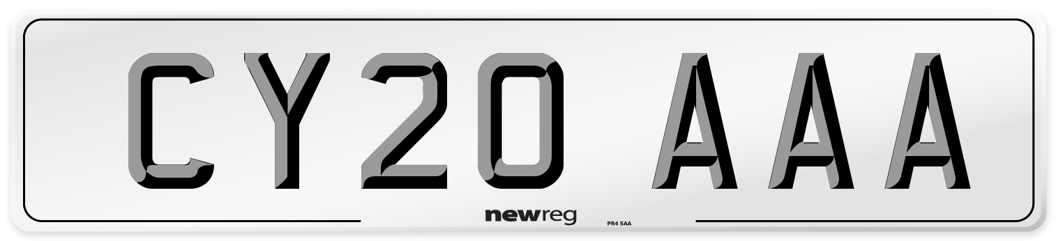CY20 AAA Number Plate from New Reg